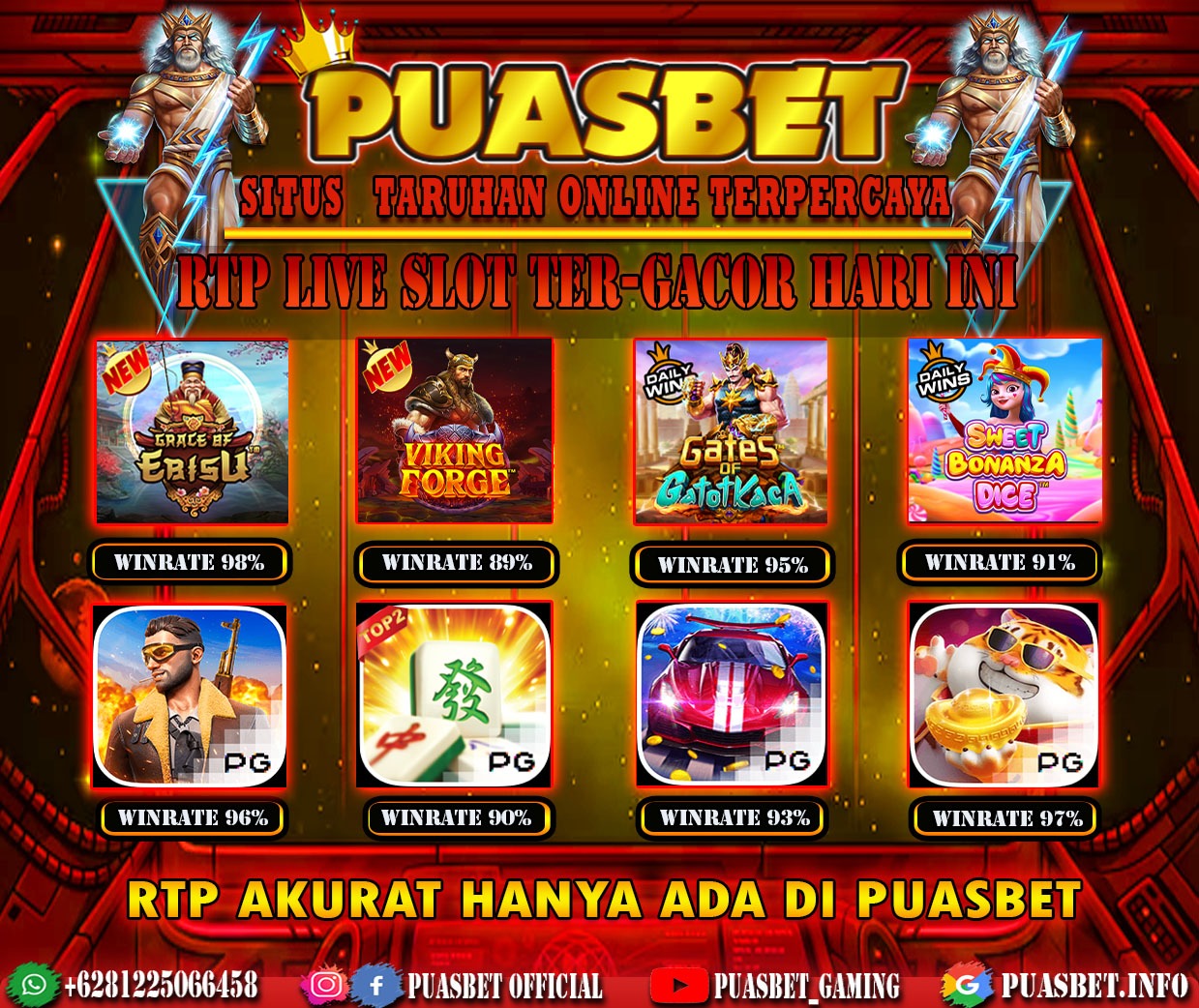 INFO SLOT GACOR PUASBET 08 NOV 2023