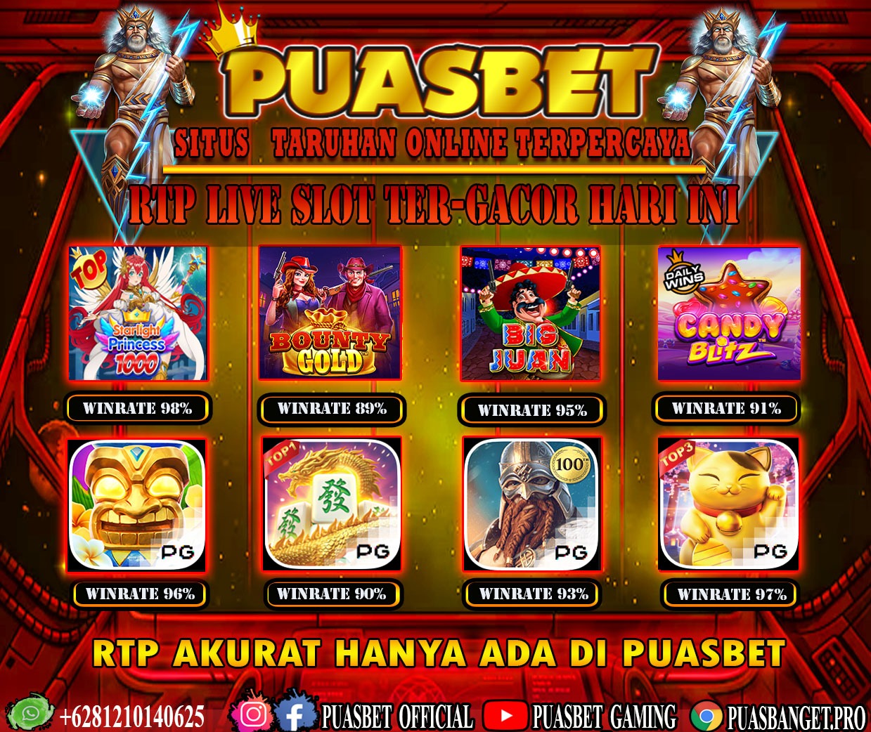 INFO SLOT GACOR PUASBET 13 NOV 2023