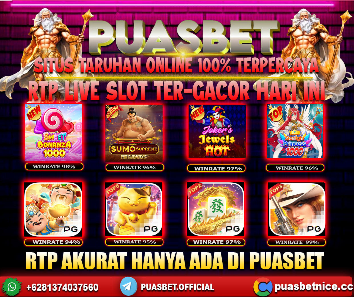 INFO SLOT GACOR PUASBET 27 JULI 2024