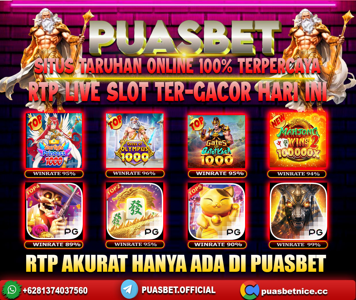 INFO SLOT GACOR PUASBET 25 JULI 2024