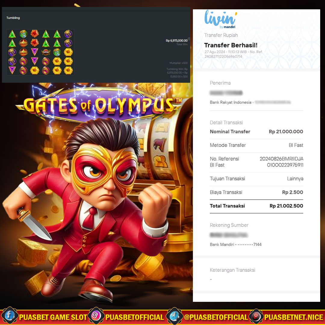 BUKTI WD PUASBET 27 AGUSTUS 2024 ( Gates of Olympus Pragmatic Play ) Rp 21,000,000 – LUNAS)