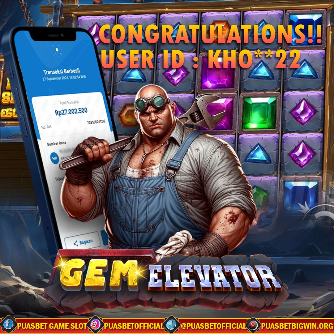 BUKTI WD PUASBET 27 SEPTEMBER 2024 ( Gem Elevator Pragmatic Play  ) Rp 27,000,000 – LUNAS)