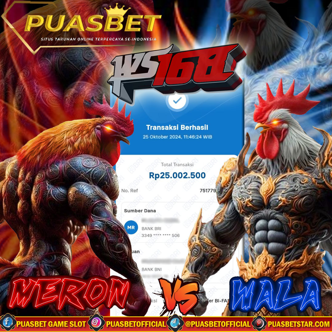 BUKTI WD PUASBET 25 OCTOBER 2024 ( Sabung Ayam WS168 ) Rp 25.000.000 – LUNAS)