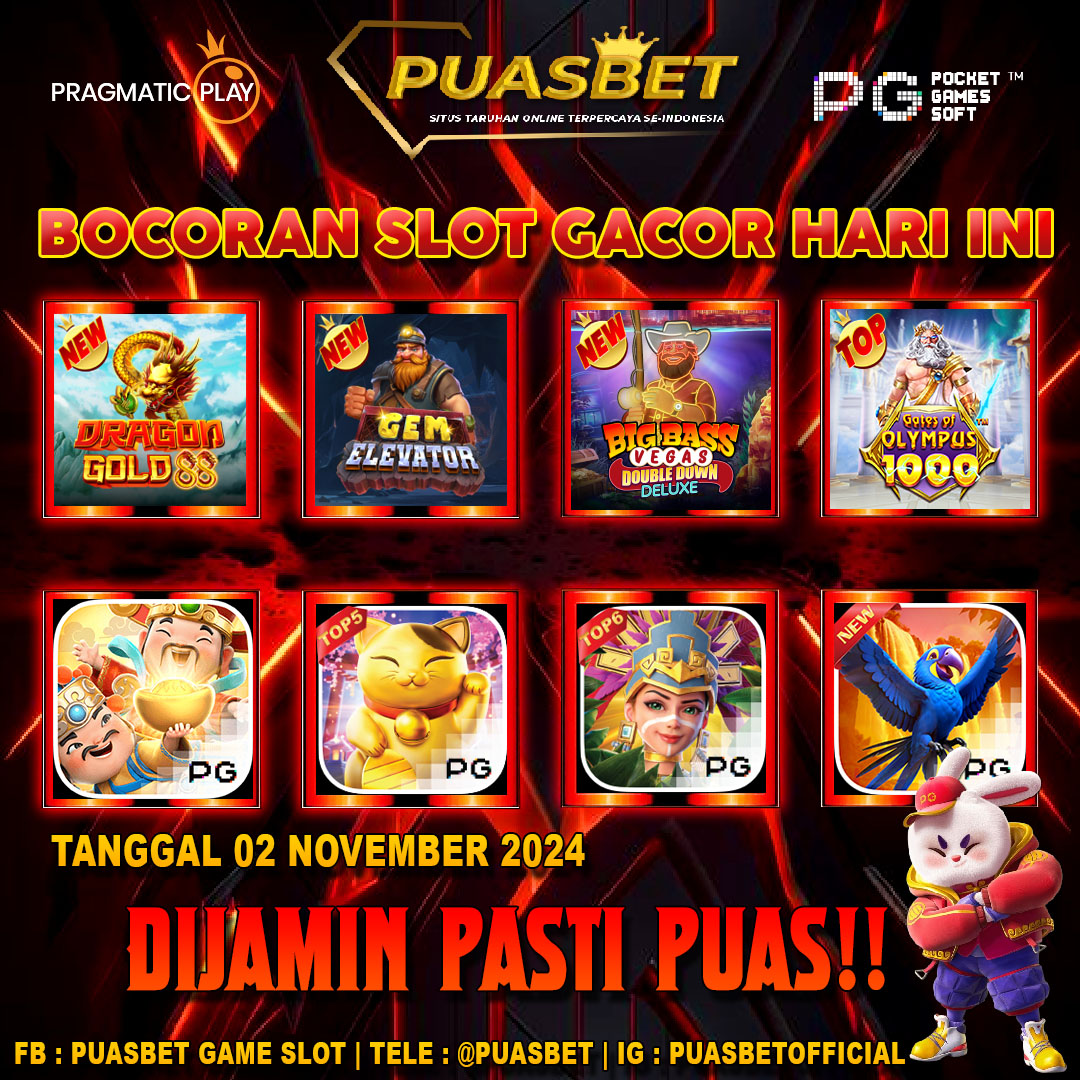 INFO SLOT GACOR PUASBET 02 SEPTEMBER 2024