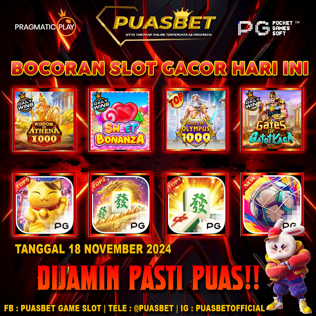 INFO SLOT GACOR PUASBET 18 SEPTEMBER 2024