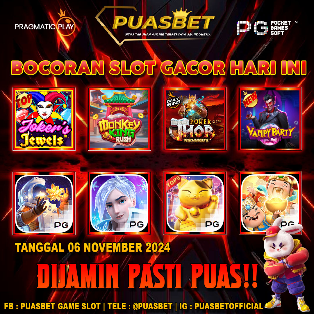 INFO SLOT GACOR PUASBET 06 SEPTEMBER 2024