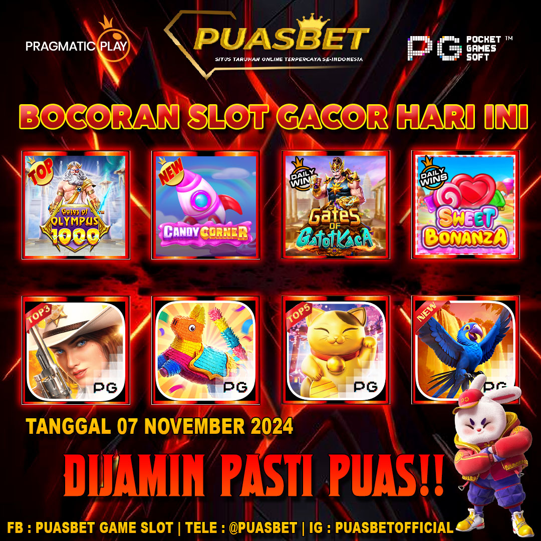 INFO SLOT GACOR PUASBET 07 SEPTEMBER 2024