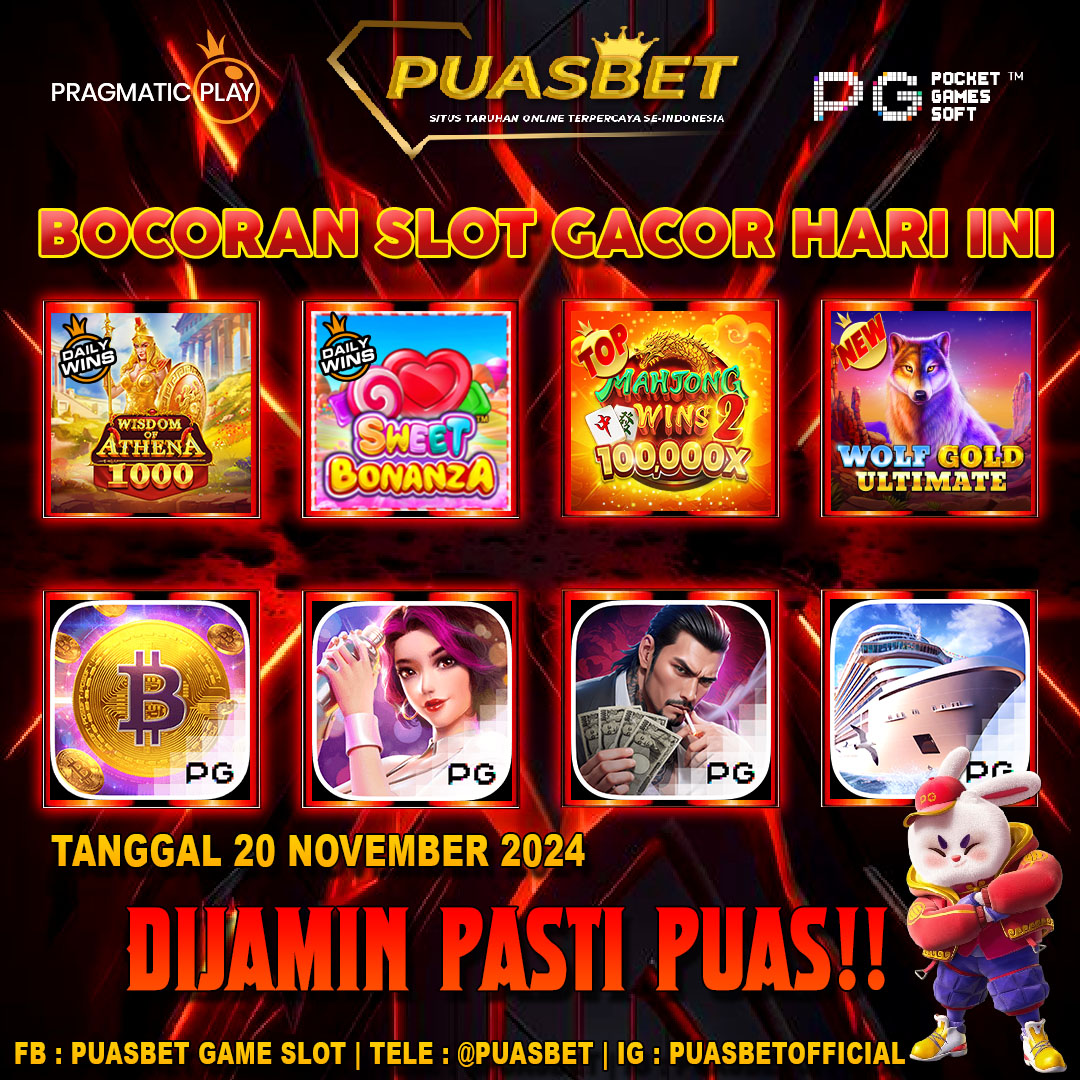 INFO SLOT GACOR PUASBET 20 SEPTEMBER 2024