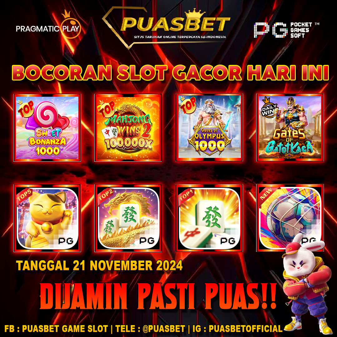 INFO SLOT GACOR PUASBET 21 SEPTEMBER 2024