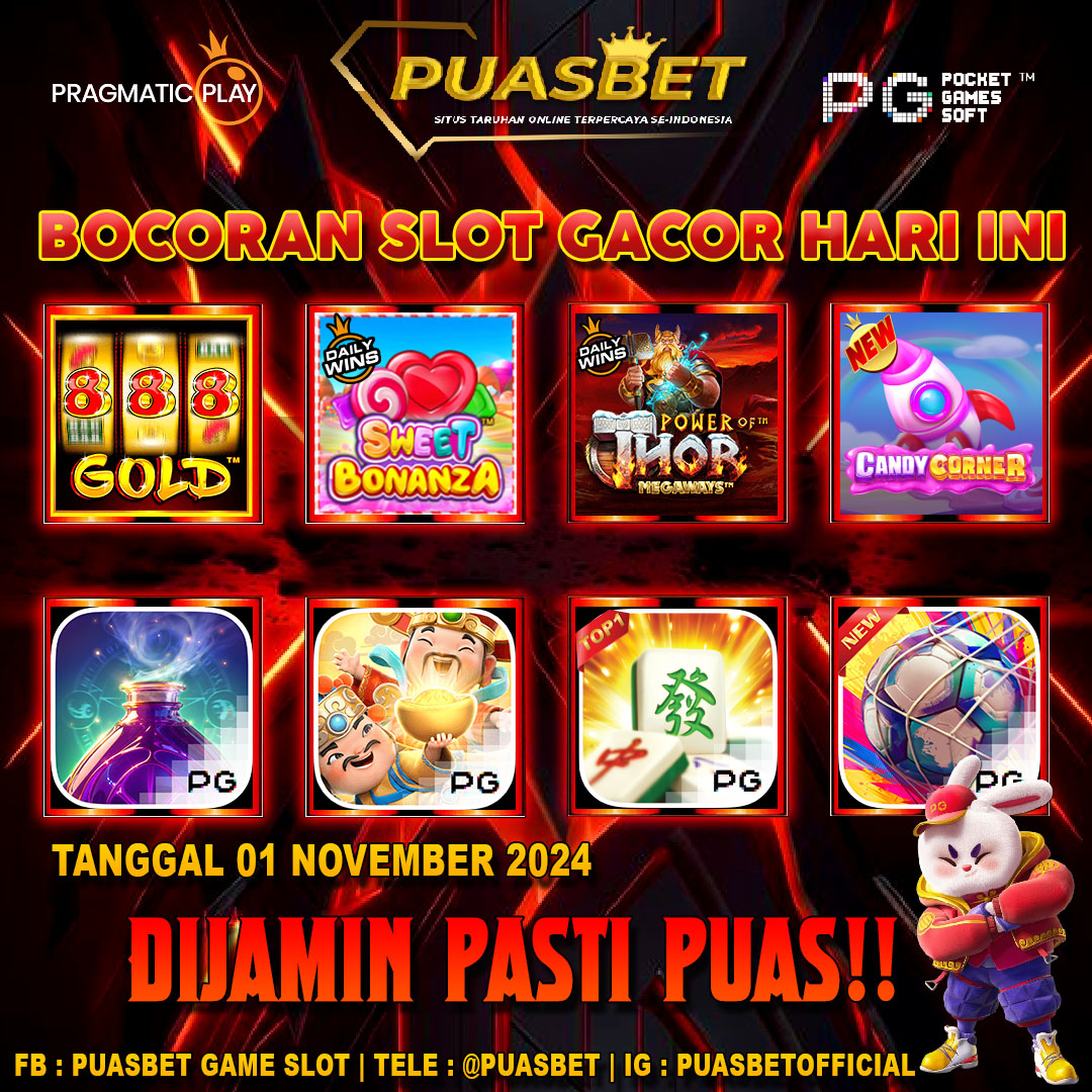 INFO SLOT GACOR PUASBET 01 SEPTEMBER 2024