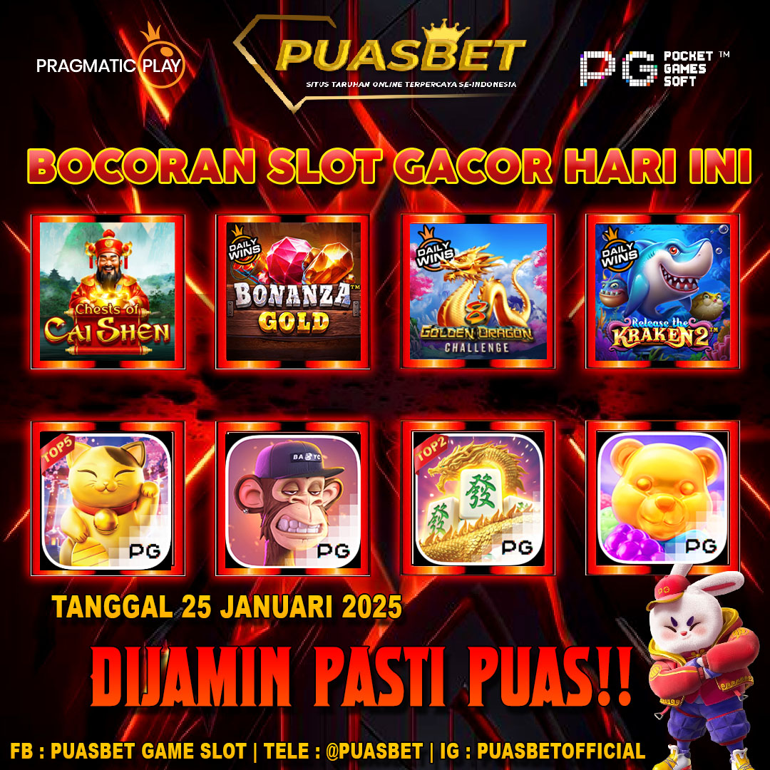 INFO SLOT GACOR PUASBET 25 JANUARI 2025