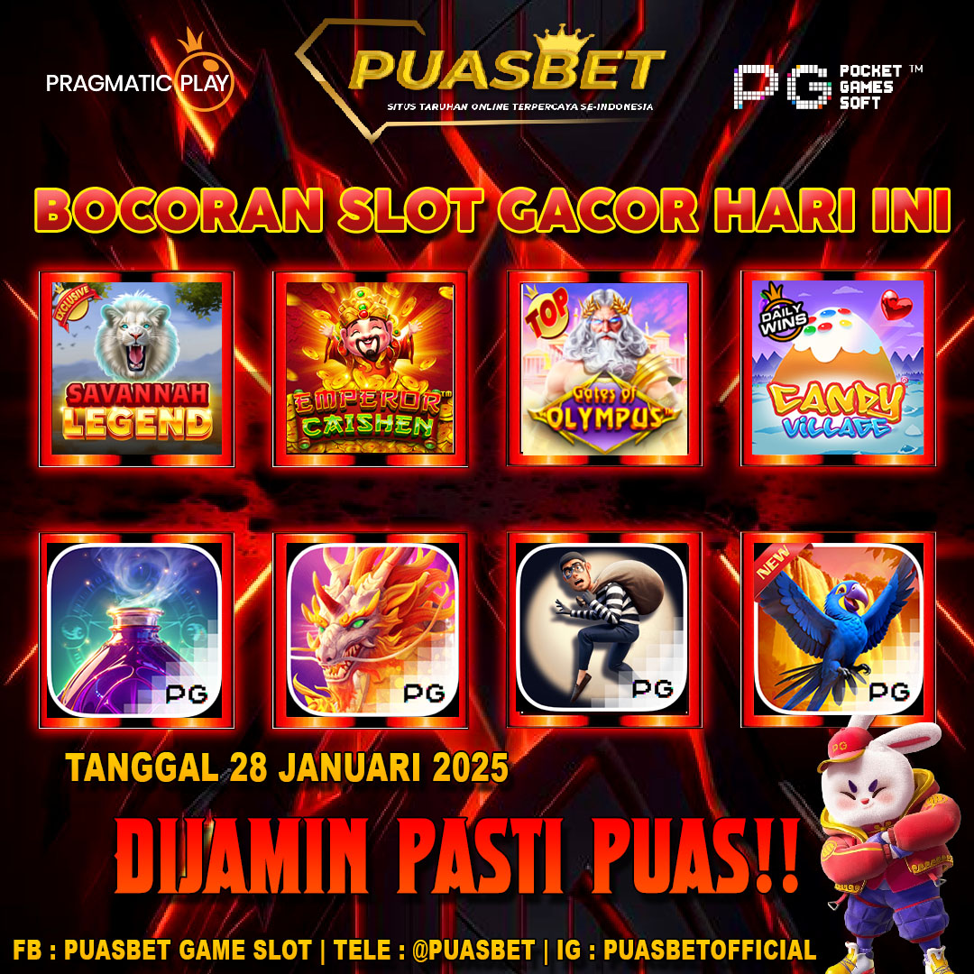 INFO SLOT GACOR PUASBET 28 JANUARI 2025