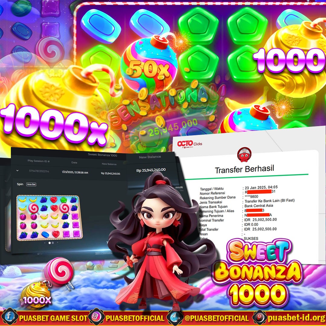 BUKTI WD PUASBET 23 JANUARY 2025(SWEET BONANZA 1000 PRAGMATIC PLAY) RP 25.000,000– LUNAS)